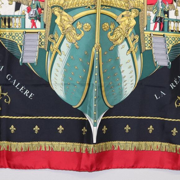 HERMES Carre 90 Scarf ""VUE DU CAROSSE DE LA GALERE LA REALE "" Silk Auth hk3012 - Picture 9 of 13